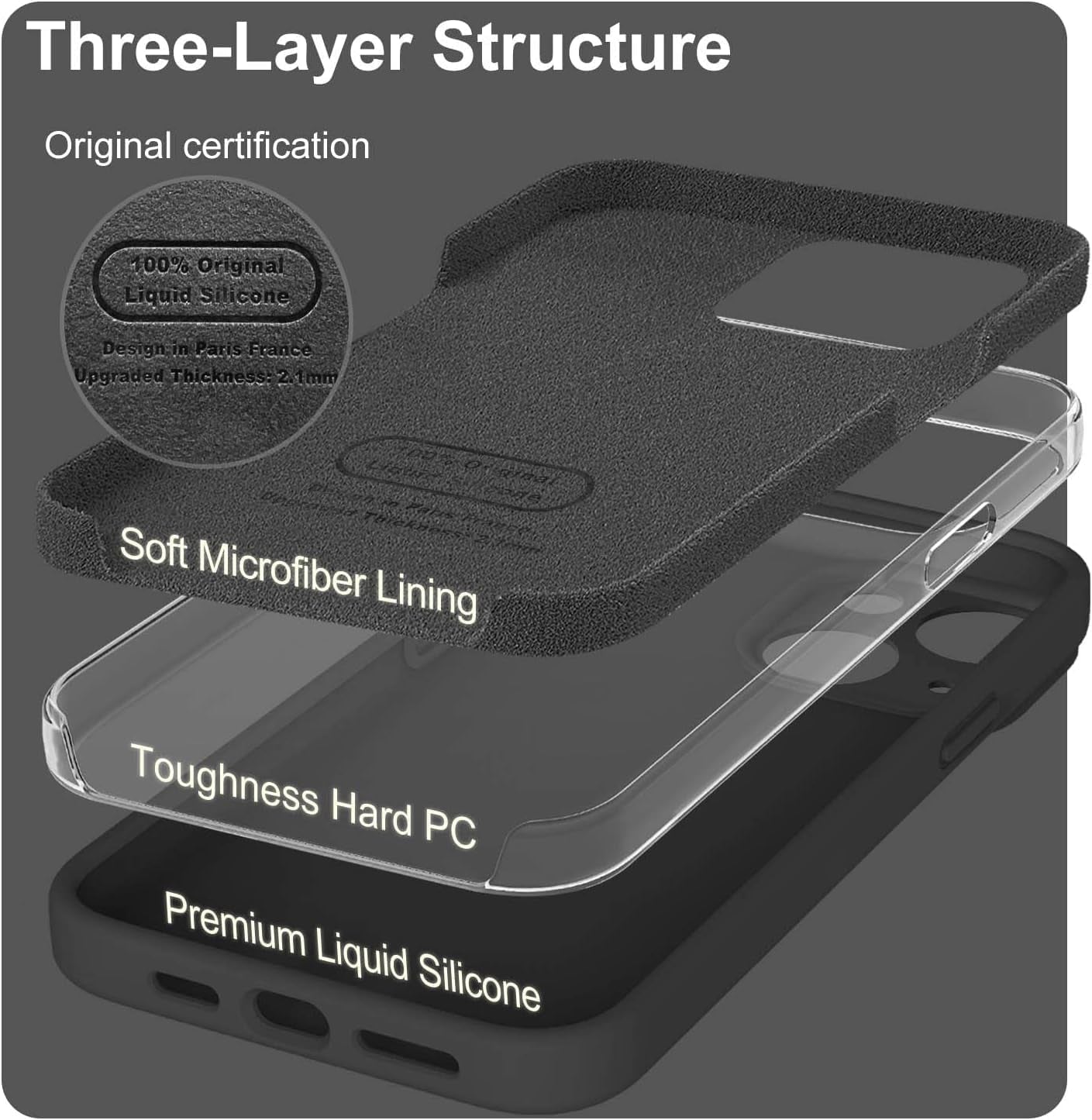 Arseaiy Designed Case for Xiaomi Redmi Note 12 Pro 5G Case Cover Liquid Silicone Slim Soft TPU Shockproof Case with Anti-Scratch Microfiber Lining 6.7", Black  Arseaiy   