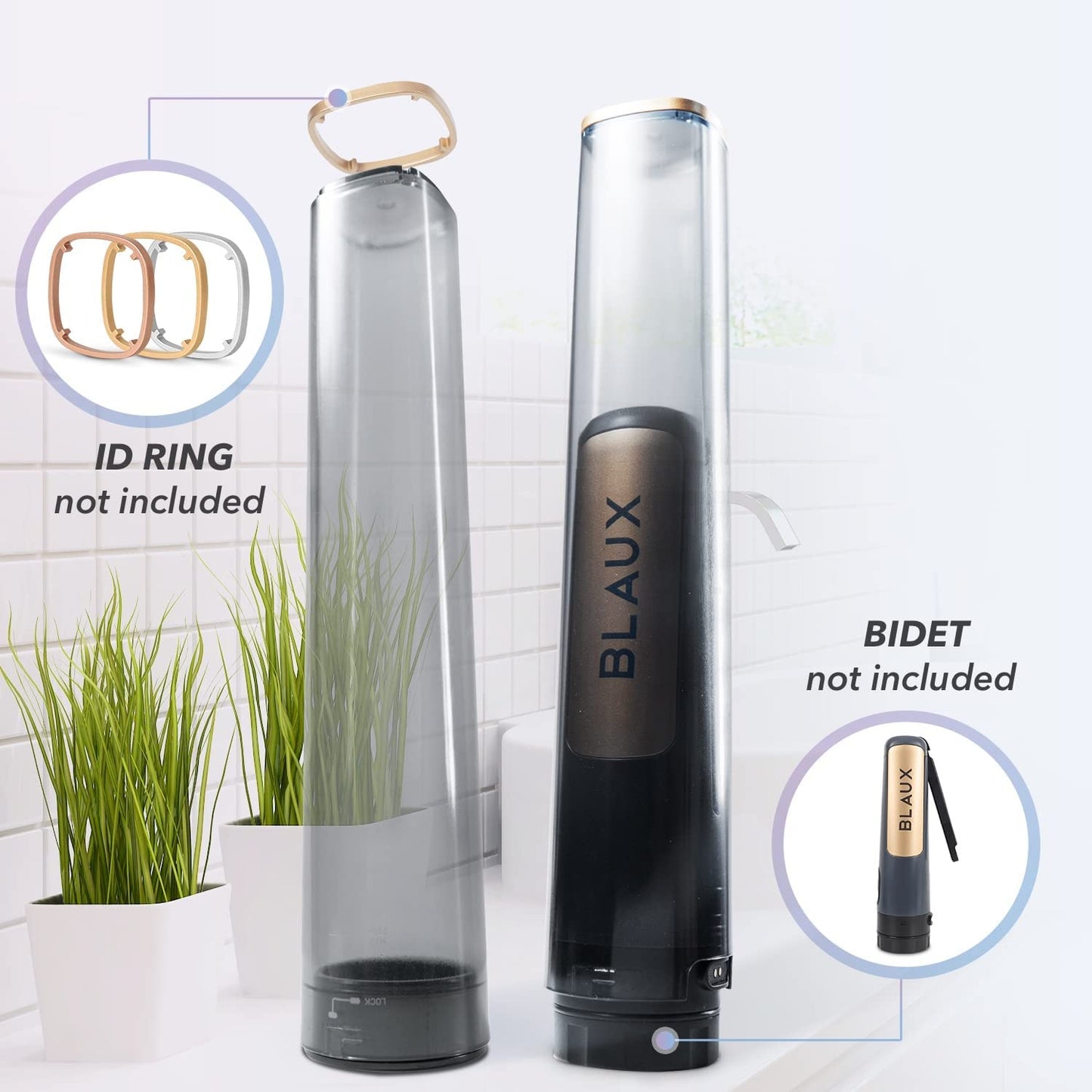 Blaux Portable Bidet Water Chamber - 290Ml Tank for Blaux Portable Bidet for Travel | XL Portable Travel Bidet Extension Tank Increases Water Volume | Personal Bidet Attachment with Water Tight Cap  BLAUX   