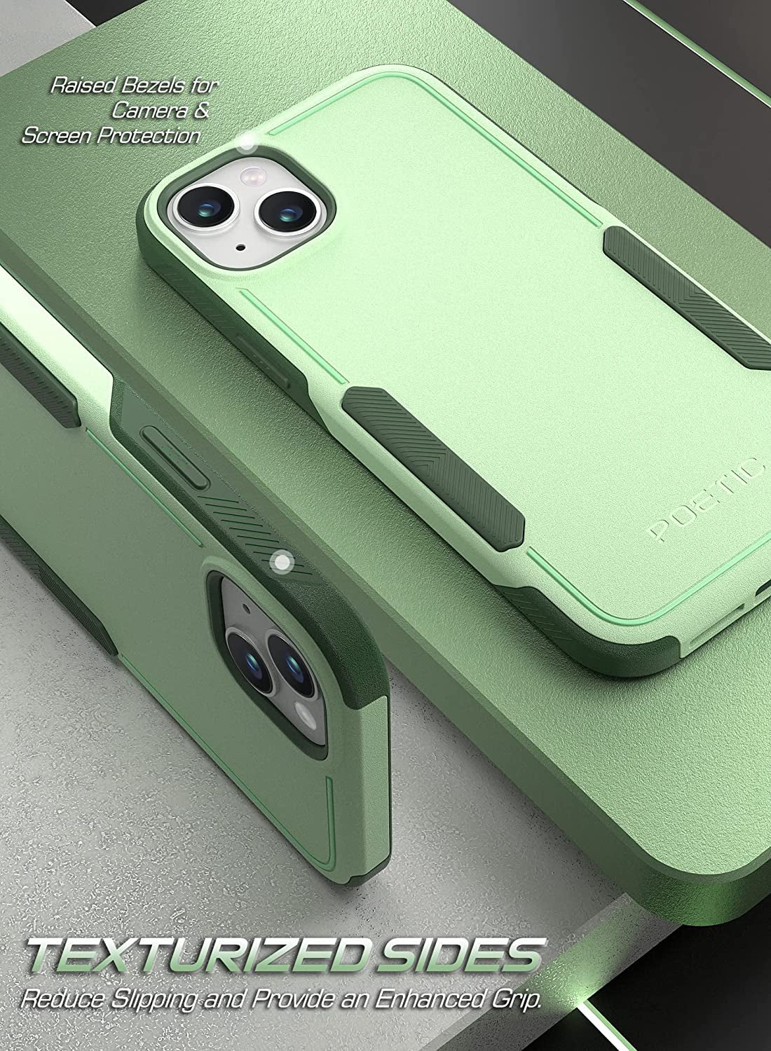 Poetic Neon Series Iphone 14 plus Case, Dual Layer Heavy Duty Tough Rugged Light Weight Slim Shockproof Protective Drop Protection Phone Case 2022 New Cover for Iphone 14 plus (6.7 Inch), Mint  Poetic   