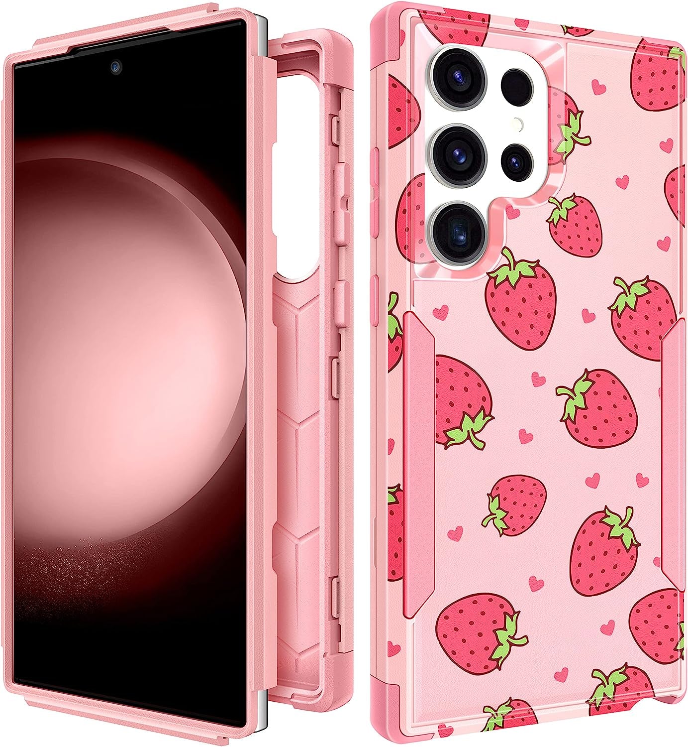 Plakill for Samsung Galaxy S22 Ultra Case Heavy Duty Protective Designer Strawberry Drop Tested Cute Cases for Men Women Girls Shockproof Protection Rugged Bumper Phone Cover for S22 Ultra 6.8"  Plakill   