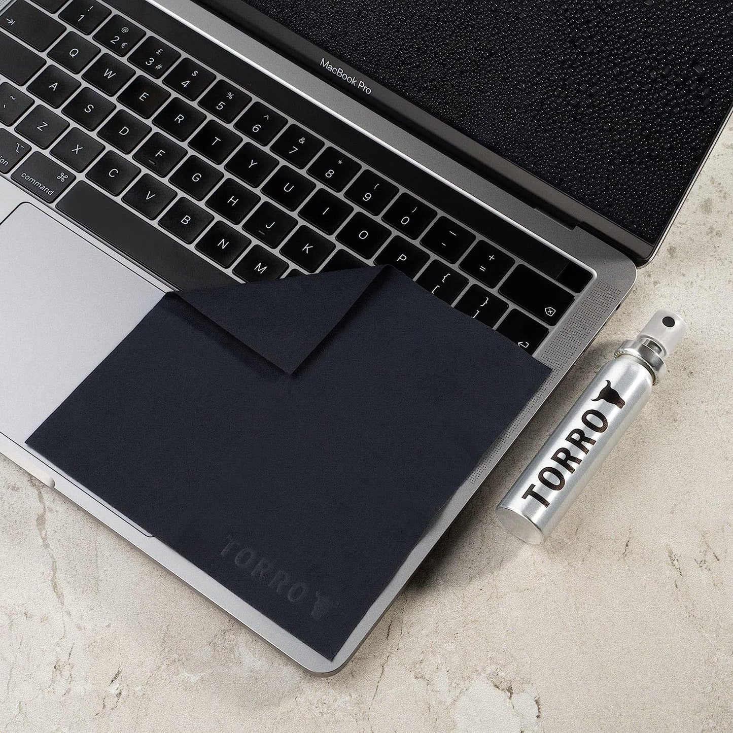 TORRO Screen/Lens Cleaner Kit – 25Ml Screen Cleaning Spray and Ultra-Premium Microfiber Cleaning Cloth (15Cm X 15Cm) Suitable for Smartphone, Ipad, Laptop, Macbook and More  B.A.M Worldwide ltd   