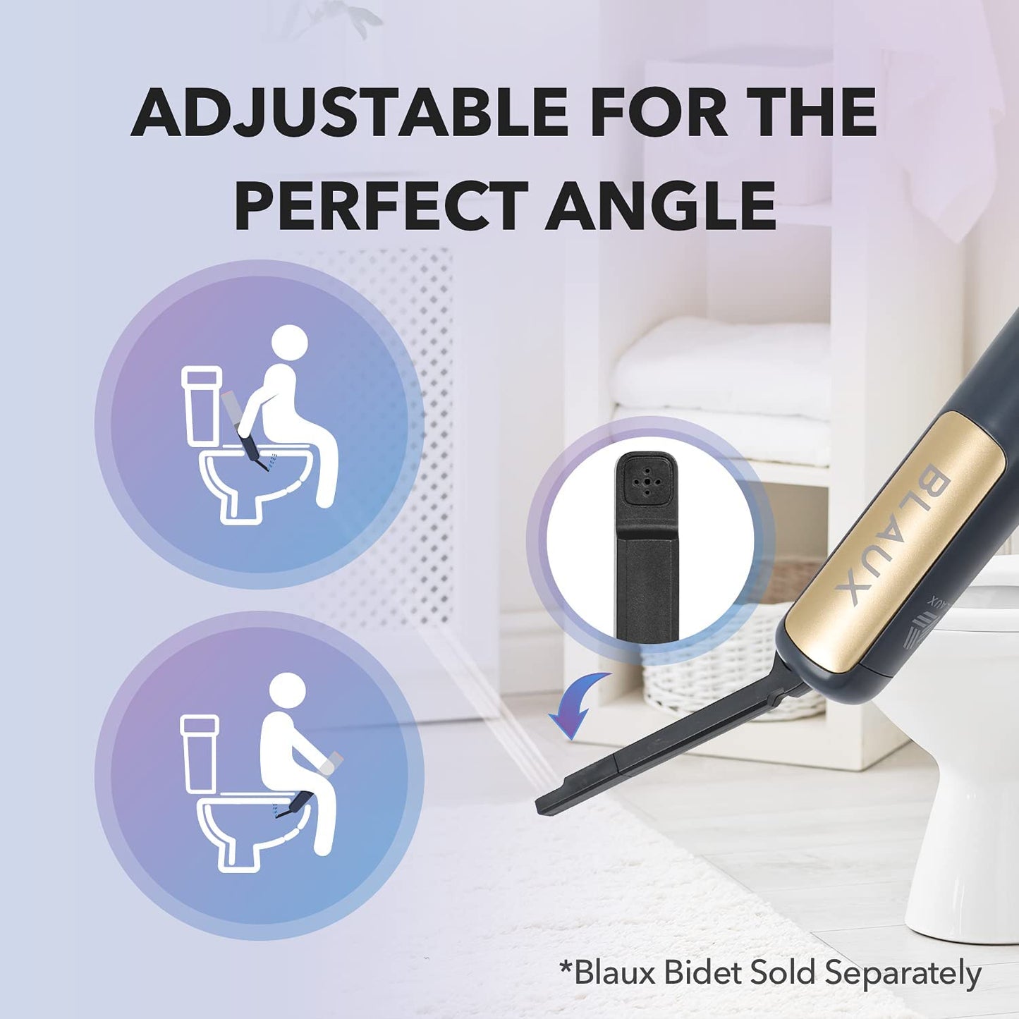 BLAUX Bidet Replacement Nozzle - Portable Bidet Sprayer Head | 180° Adjustable Hand Held Bidet Nozzle | 2 Pack of Travel Bidet Portable Replacement Heads | Designed for Blaux Bidet Toilet Sprayer  BLAUX   