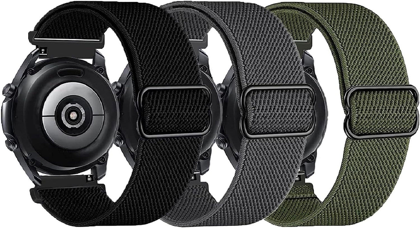 AHXLL 22Mm Watch Bands Compatible with Samsung Galaxy Watch 3 45Mm Band/Galaxy Watch 46Mm/ Gear S3 Frontier, Sport Loop Stretchy Nylon Wristband for Men Women, 5 Packs  AHXLL   
