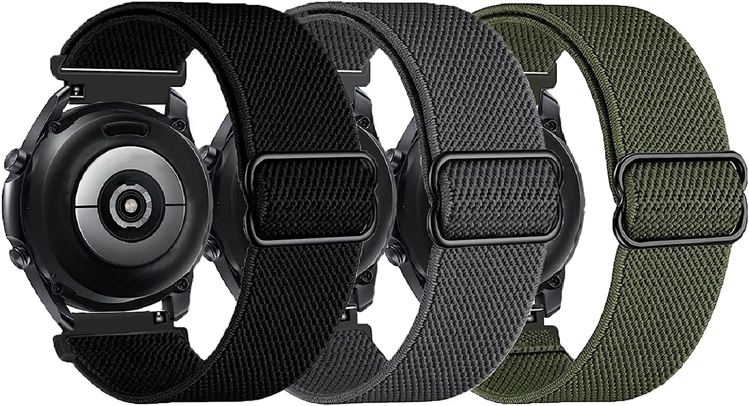 AHXLL 22Mm Watch Bands Compatible with Samsung Galaxy Watch 3 45Mm Band/Galaxy Watch 46Mm/ Gear S3 Frontier, Sport Loop Stretchy Nylon Wristband for Men Women, 5 Packs  AHXLL   