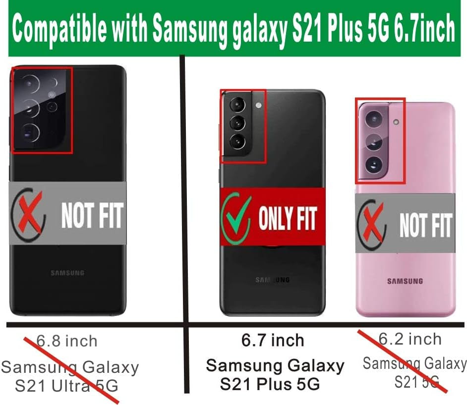 Folmeikat Samsung Galaxy S21 plus (S30 Plus) 5G Clear Phone Case, Shockproof Flexible TPU Protective Cover,Drop-Protection and Anti-Scratch,Thin Slim Corners 6.7" (2021) (Samsung S21 plus Clear)  Folmeikat   