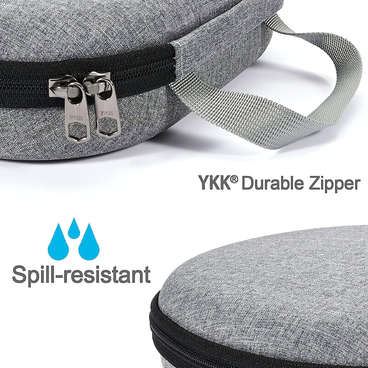 Hard Travel Carrying Case for Apple Airpods Max Headphone and It'S Accessories, Protective Storage Bag - Grey (Grey Lining)  RAIACE   