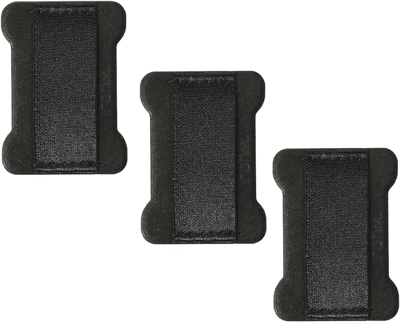 WUOJI Finger Strap Phone Holder - Phone Grip for Most Smartphones and Mini Tablets,Ultra Thin Anti-Slip Universal Cell Phone Grips Band Holder for Back of Phone -2Pack(Gold)  WUOJI 3Black  