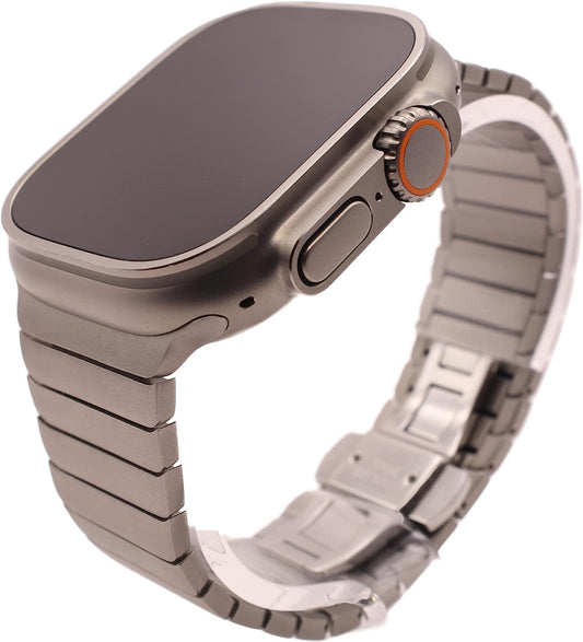 Ultra Link Bracelet Compatible with Apple Watch Ultra Metal Band 49Mm for Men - Titanium Color Metal Bracelet  Generic   