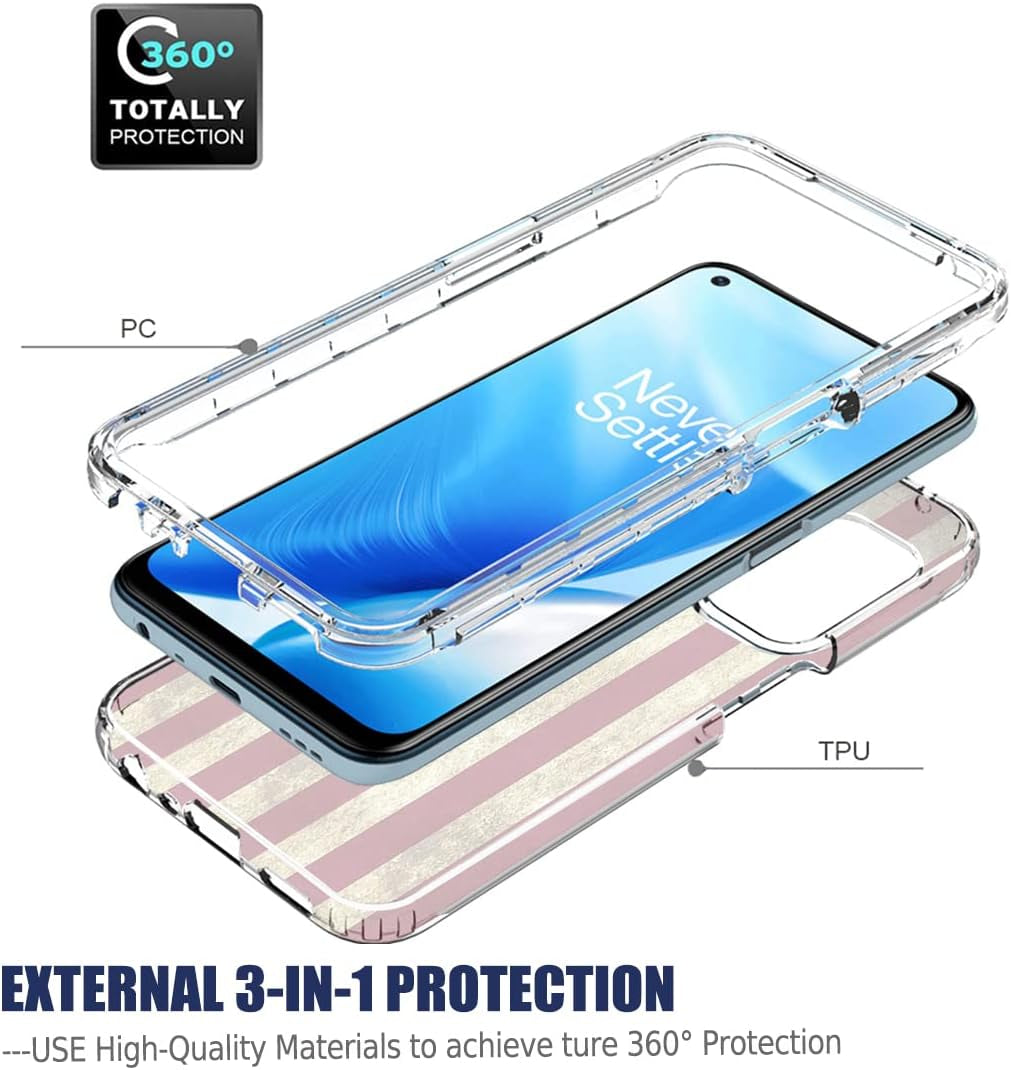 Bohefo Case for Oneplus Nord N200 5G Case, DE2117 Case with Tempered Glass Screen Protector, Full Body Cute Floral Bumper Shockproof Protective Phone Case Cover for Oneplus Nord N200 5G (Flag)  Bohefo   