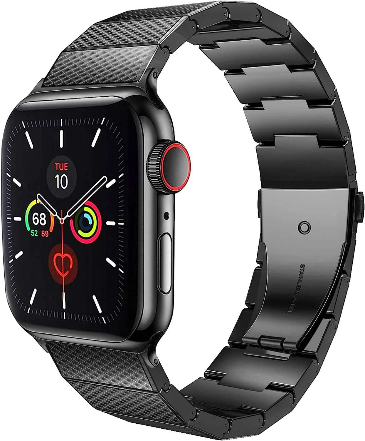 NYENEIL Compatible with Apple Watch Band 38Mm 40Mm 41Mm 42Mm 44Mm 45Mm Ultra 49Mm for Iwatch SE Lightweight Resin Wristband Bracelet Strap Series 8 7 6 5 4 3 2 1 Mens Womens  NYENEIL black 38MM/40MM/41MM 