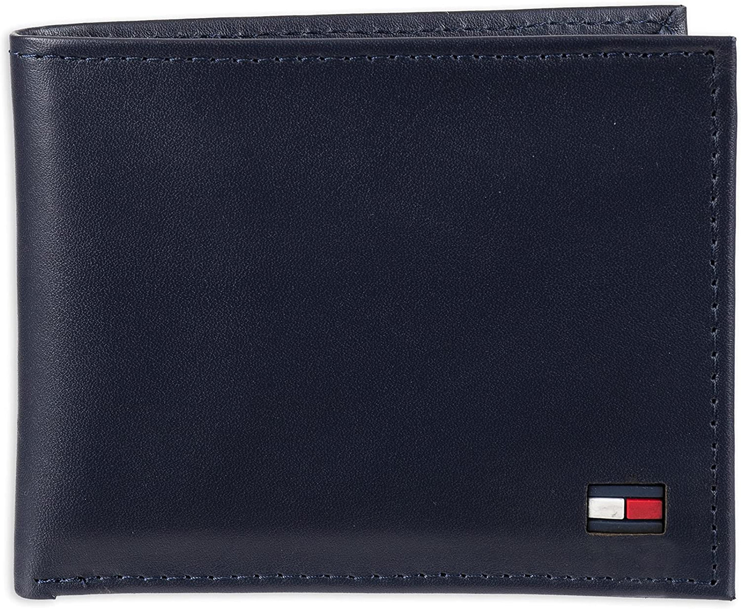 Tommy Hilfiger Men'S Genuine Leather Passcase Wallet with Multiple Card Slots  Tommy Hilfiger Men's Accessories Navy Dore One Size 