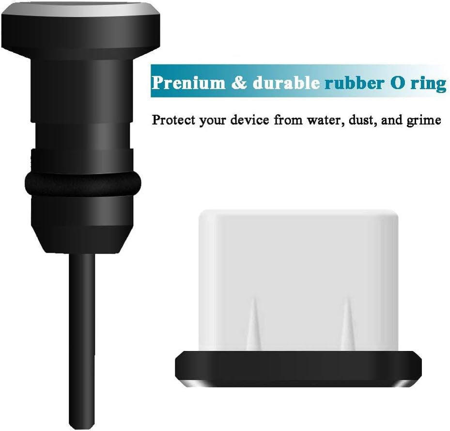 4 Pack Anti-Dust Plug Set Compatible with Type C Charging Port and Earphone Jack, anti Dust Pluggy Caps for USB C Devices as Samsung Galaxy Note 8 plus 9 S9 S9+ S10 S10+ HTC 10 U11 U11+ Oneplus 5 5T  ACKLLR   