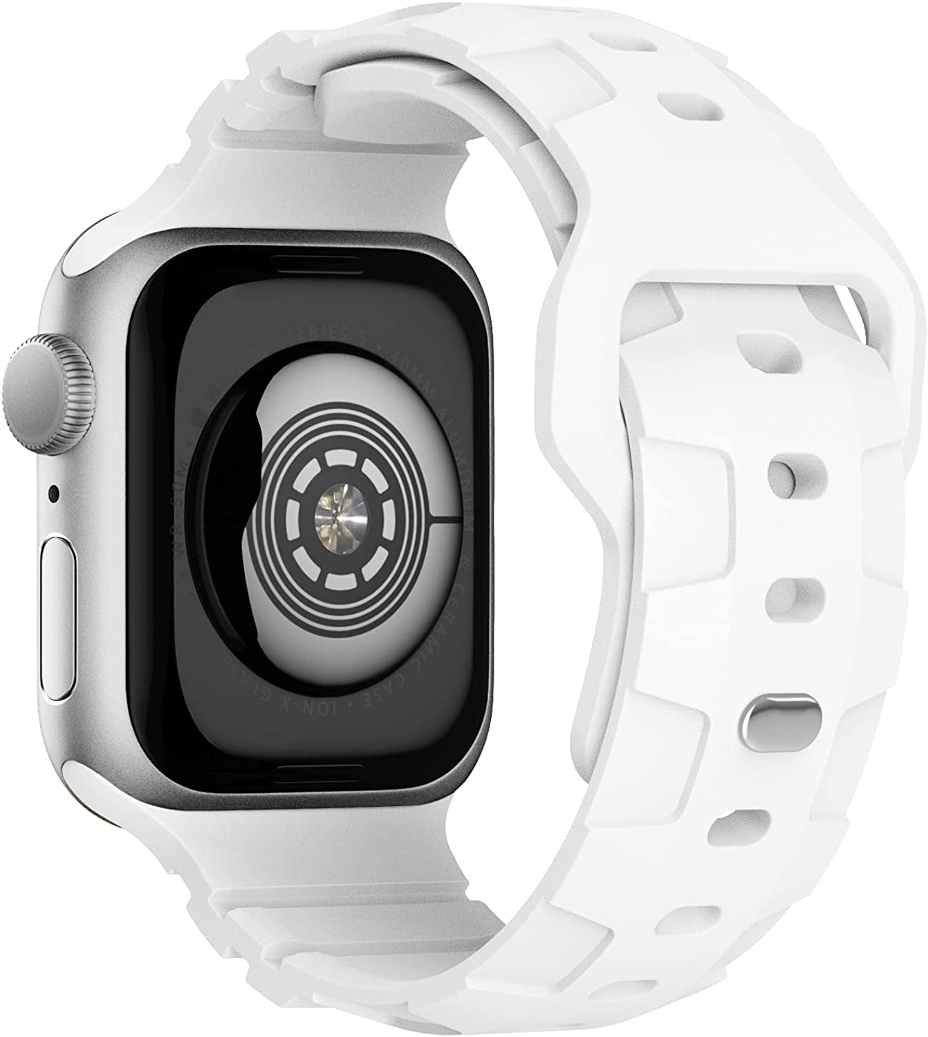 Recoppa Compatible with Apple Watch Band 49Mm 45Mm 44Mm 42Mm 41Mm 40Mm 38Mm Band for Men Women, Soft Silicone Replacement Bands for Iwatch Series 8/7/6/5/4/3/2/1/Se/Ultra  Recoppa White 45mm/44mm/42mm/49mm 