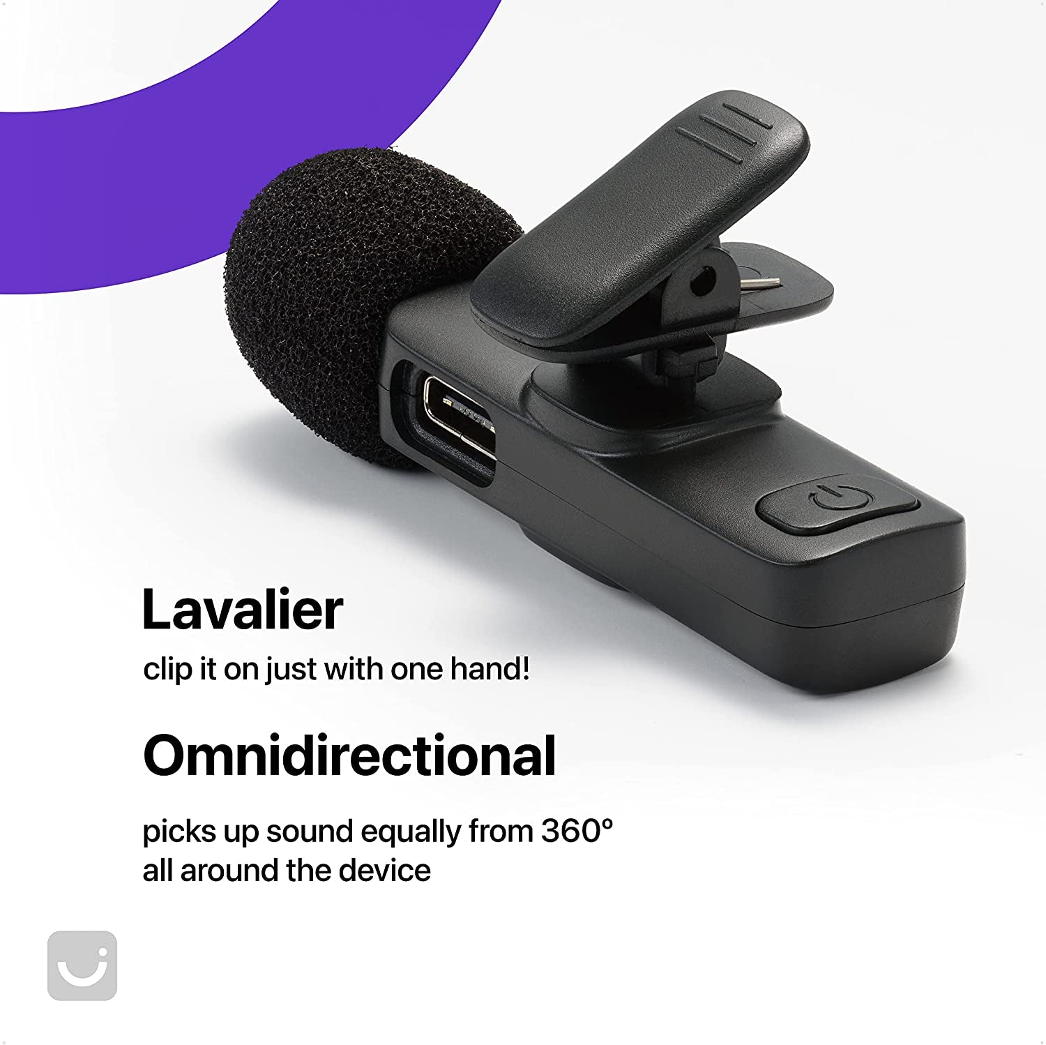 Internet Revolution 2 Pack Wireless Microphone for Iphone, Iphone Mic, Lavalier Microphone for Iphone, Mini Microphone Iphone, Youtube Microphone, Iphone Microphone for Video Recording, Lapel Mic  Internet Revolution   