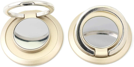 2 Pack Ultra Thin Gold Cell Phone Ring Holder Finger Kickstand, 360 Rotation Finger Stand Grip Loop for Magnetic Car Mount, Compatible with Iphone Samsung LG HTC, Etc  WOWOONE   