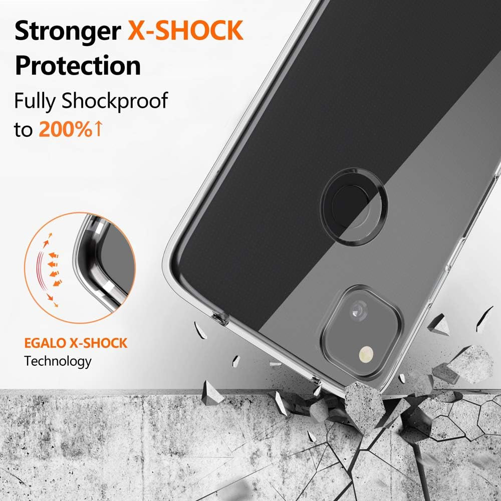 For Google Pixel 4A 5G Clear Case Slim Thin Silicone Soft Skin Phone Cases Flexible TPU Lightweight Gel Rubber Anti-Scratches Shock Absorption Protective Cases Cover for Pixel 4A 5G,Crystal Clear  EGALO   