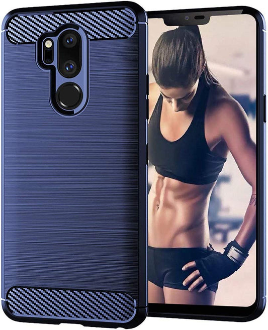 DONGDEAR Case for LG G7 Thinq Case Soft Skin Silicone,Lg G7 Phone Case, Slim Thin Flexible TPU Scratch Resistant Rubber Shockproof Protective Cases Cover for LG G7(Brushed Blue)  DONGDEAR   