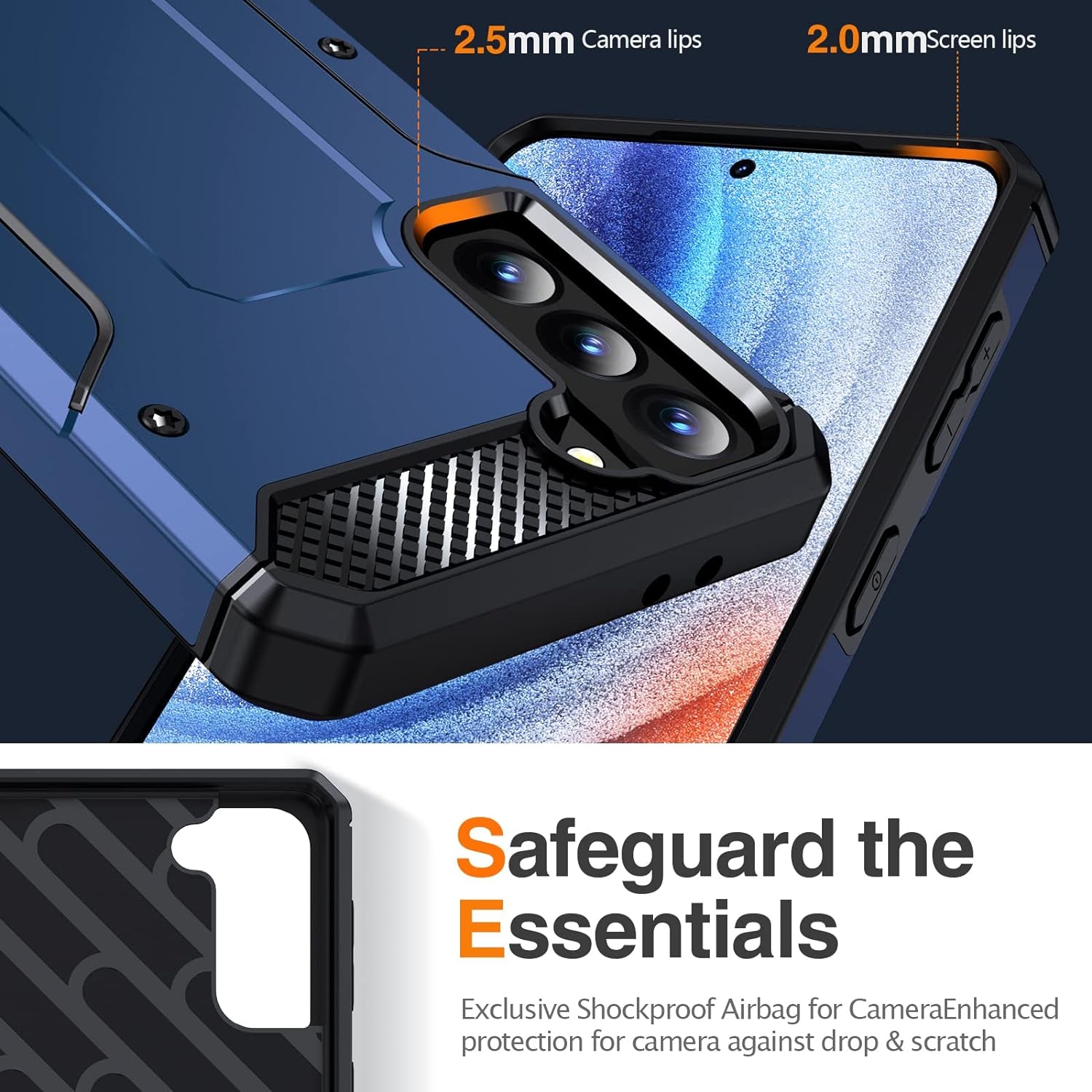 KOBBRAN Galaxy S21 plus Case for Samsung Galaxy S21 plus Case Military Grade Drop Shockproof with Metal Kickstand Stand Armor Protective Case for Galaxy S21 plus S21+ Phone Case (Blue)  KOBBRAN   