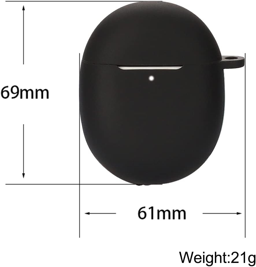 Accdeny Compatible for Google Pixel Buds Pro Headphone Case, [Supports Wireless Charging] [Shockproof Protective Case] Silicone Headphone Case (Black-White)  Accdeny   