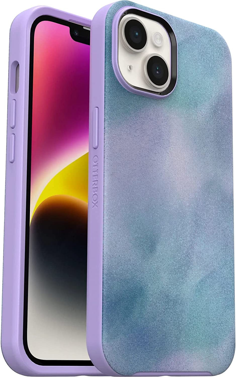 Otterbox Symmetry Clear Series+ Case with Magsafe for Iphone 14 & Iphone 13 (Only) - Non-Retail Packaging - Animal Instinct  OtterBox Petrichor Mist (Purple)  