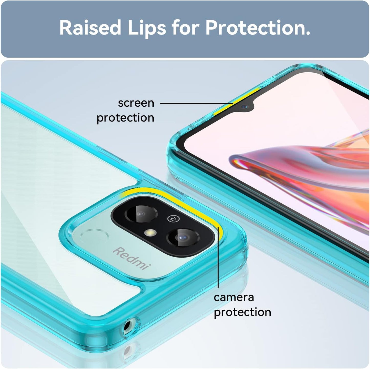 Zotita for Xiaomi Poco C55/12C/11A 4G Phone Case, Lightweight and High Transparency Shock Absorption Protection, TPU Material for Comfortable Touch, Screen Camera Lens for High Protection, (Blue)  Zotita   