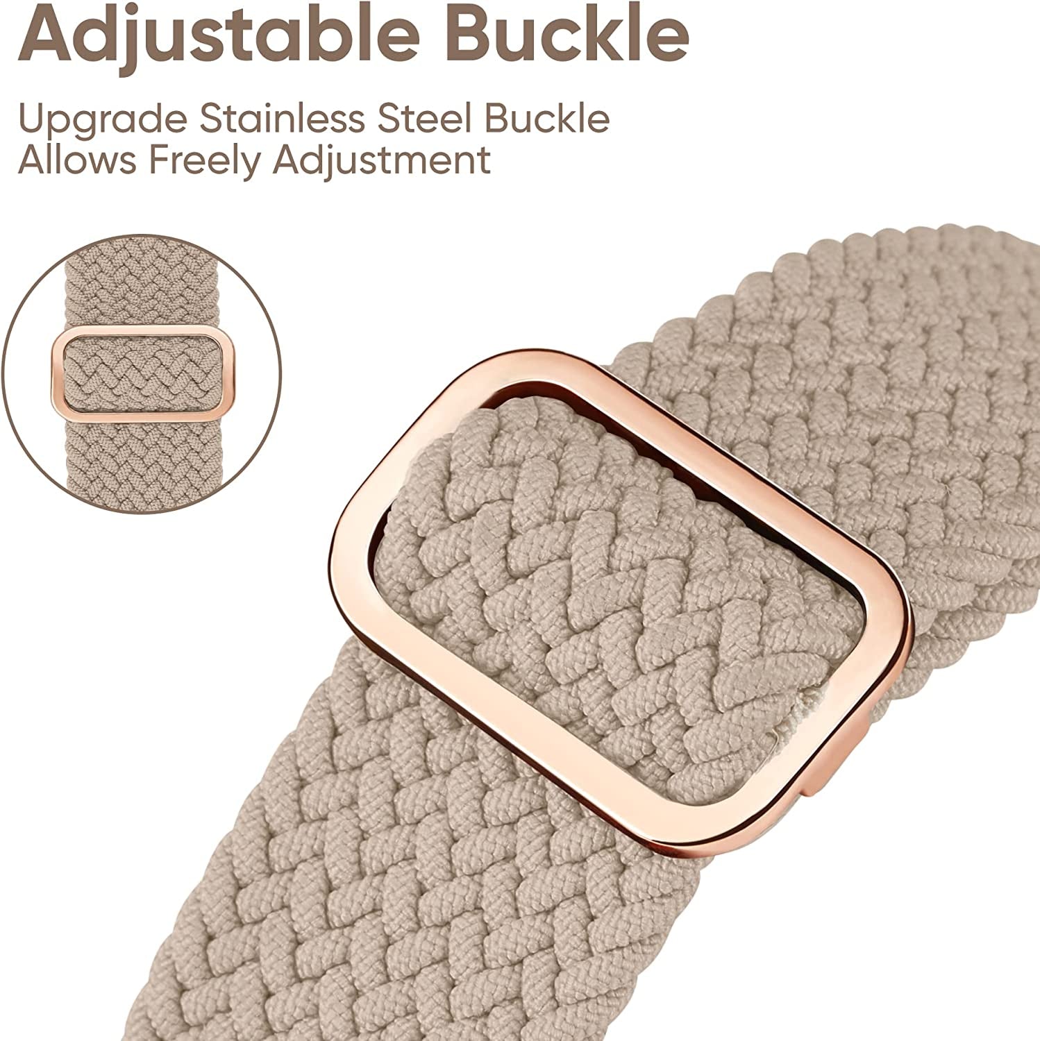 Pizooprs Braided Solo Loop Compatible with Apple Watch Band 38Mm 40Mm 41Mm 42Mm 44Mm 45Mm 49Mm for Women Men, Nylon Stretchy Sport Bands Soft Elastic Straps for Iwatch Ultra SE Series 8 7 6 5 4 3 2 1  Pizooprs   