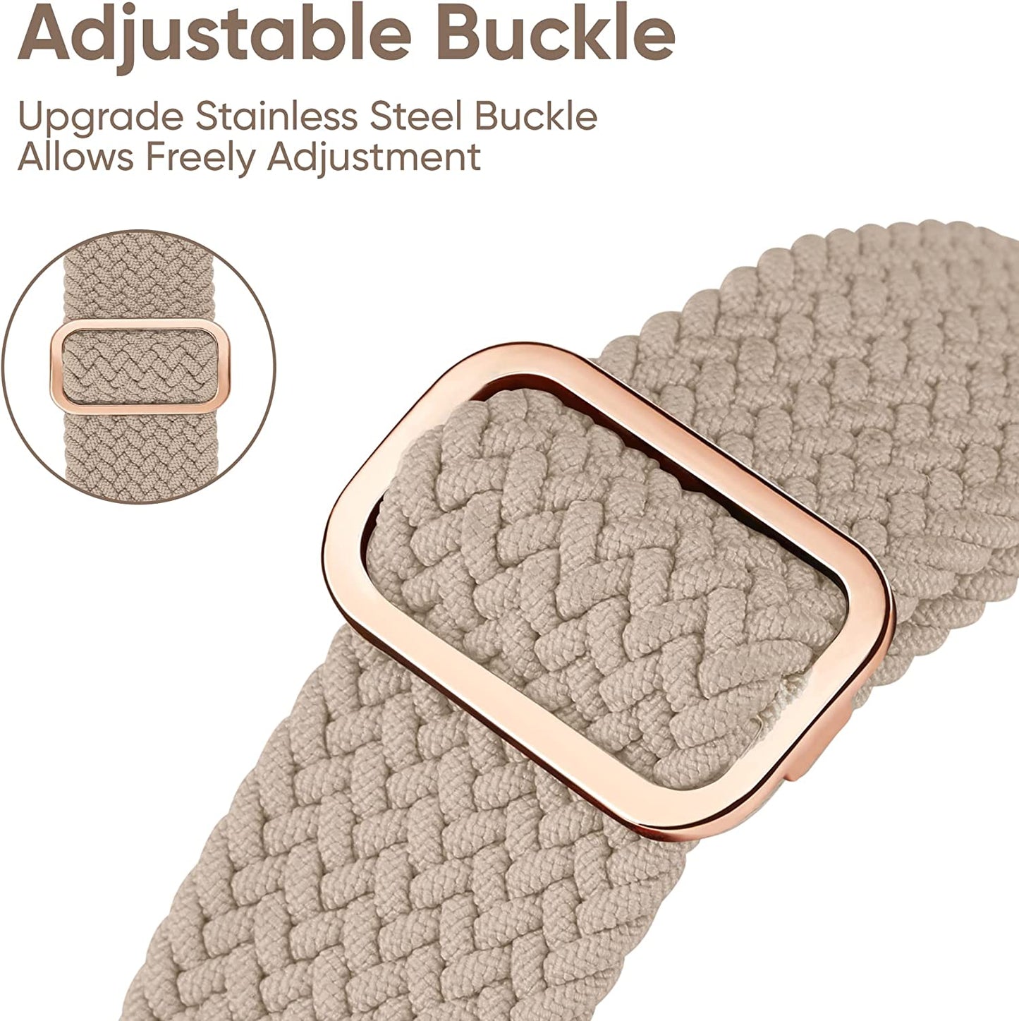 Pizooprs Braided Solo Loop Compatible with Apple Watch Band 38Mm 40Mm 41Mm 42Mm 44Mm 45Mm 49Mm for Women Men, Nylon Stretchy Sport Bands Soft Elastic Straps for Iwatch Ultra SE Series 8 7 6 5 4 3 2 1  Pizooprs   