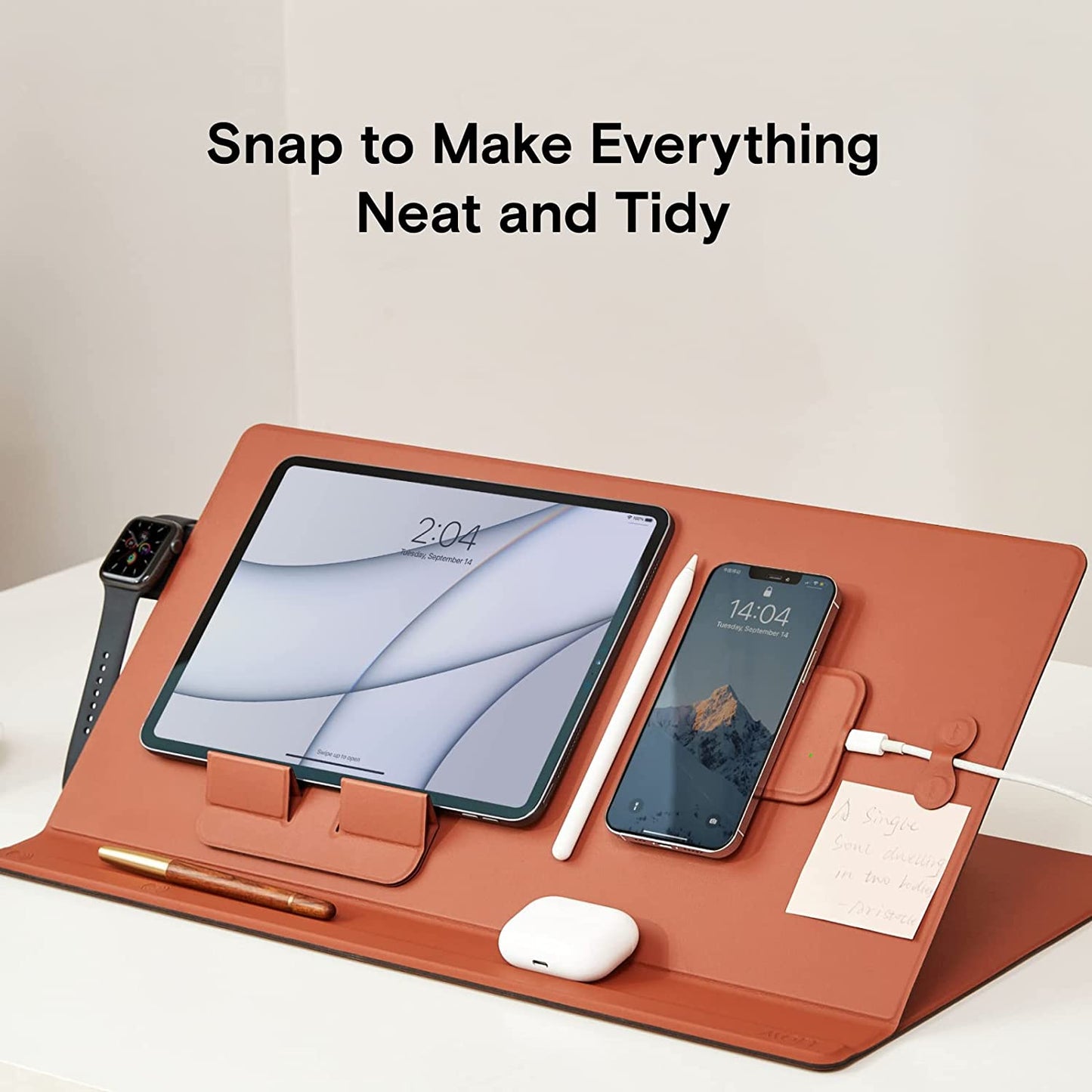 MOFT Magnetic Digital Set for the Smart Desk Mat, Includes Wireless Charging Pad, Tablet Holder, Cable Organizers and Snap Phone Sticker  MOFT   