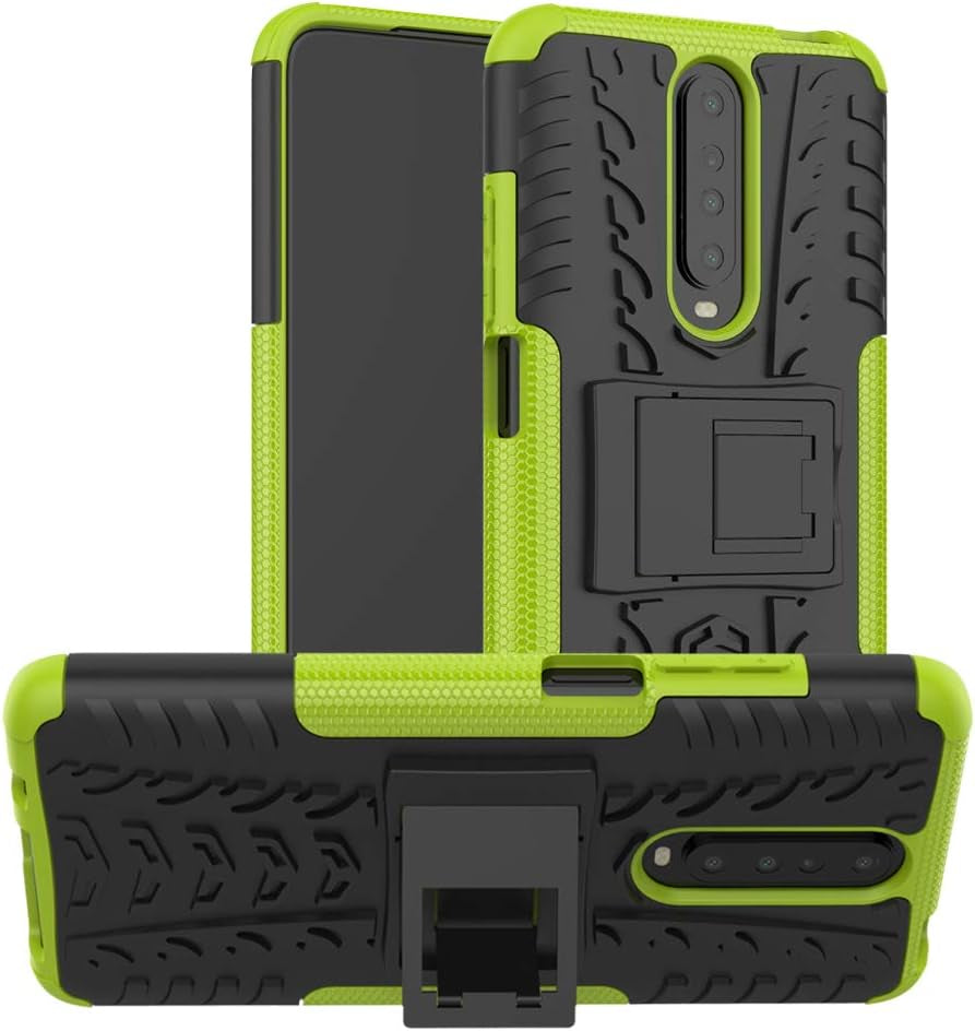 Wentian Xiaomi Redmi K30 / Poco X2 Case, Caseexpert® Heavy Duty Shockproof Rugged Impact Armor Hybrid Kickstand Protective Cover Case for Xiaomi Redmi K30 / K30 Pro/Poco X2 Green  CaseExpert   