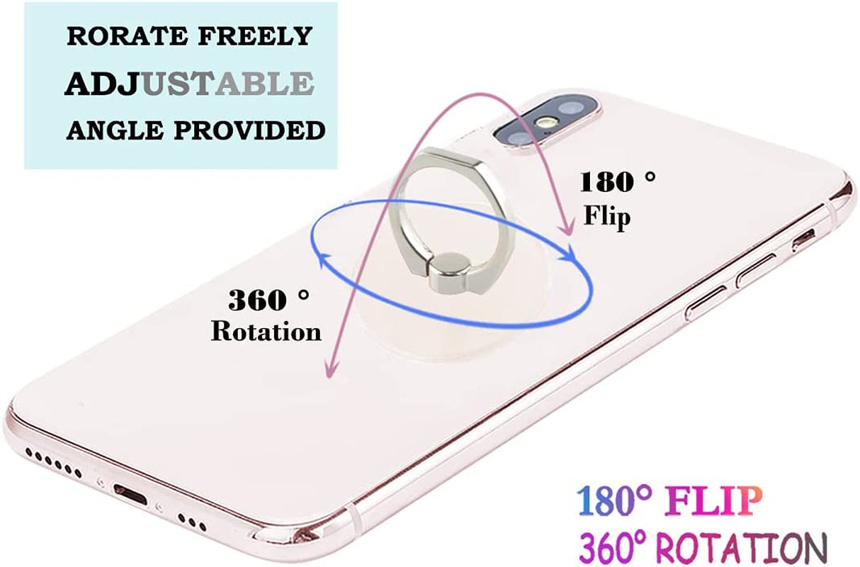 Transparent Circular Cell Phone Ring Holder Kickstand,Clear Phone Finger Ring Grip Stand for Phones,Pad  lenoup   