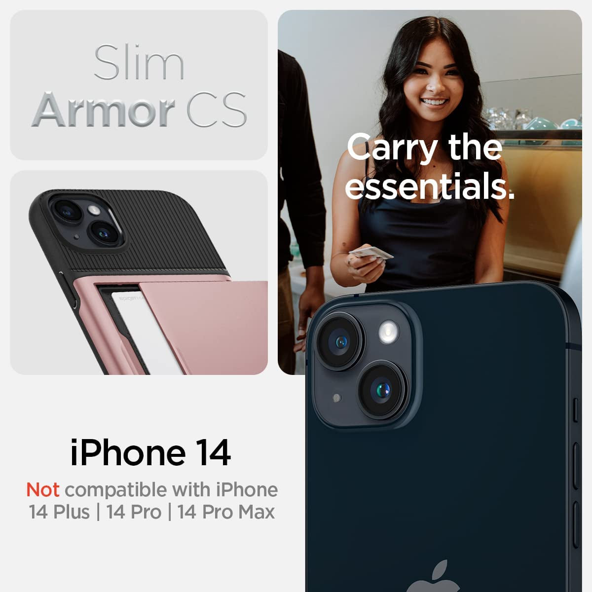 Spigen Slim Armor CS Designed for Iphone 14 Case (2022) - Rose Gold  Spigen   