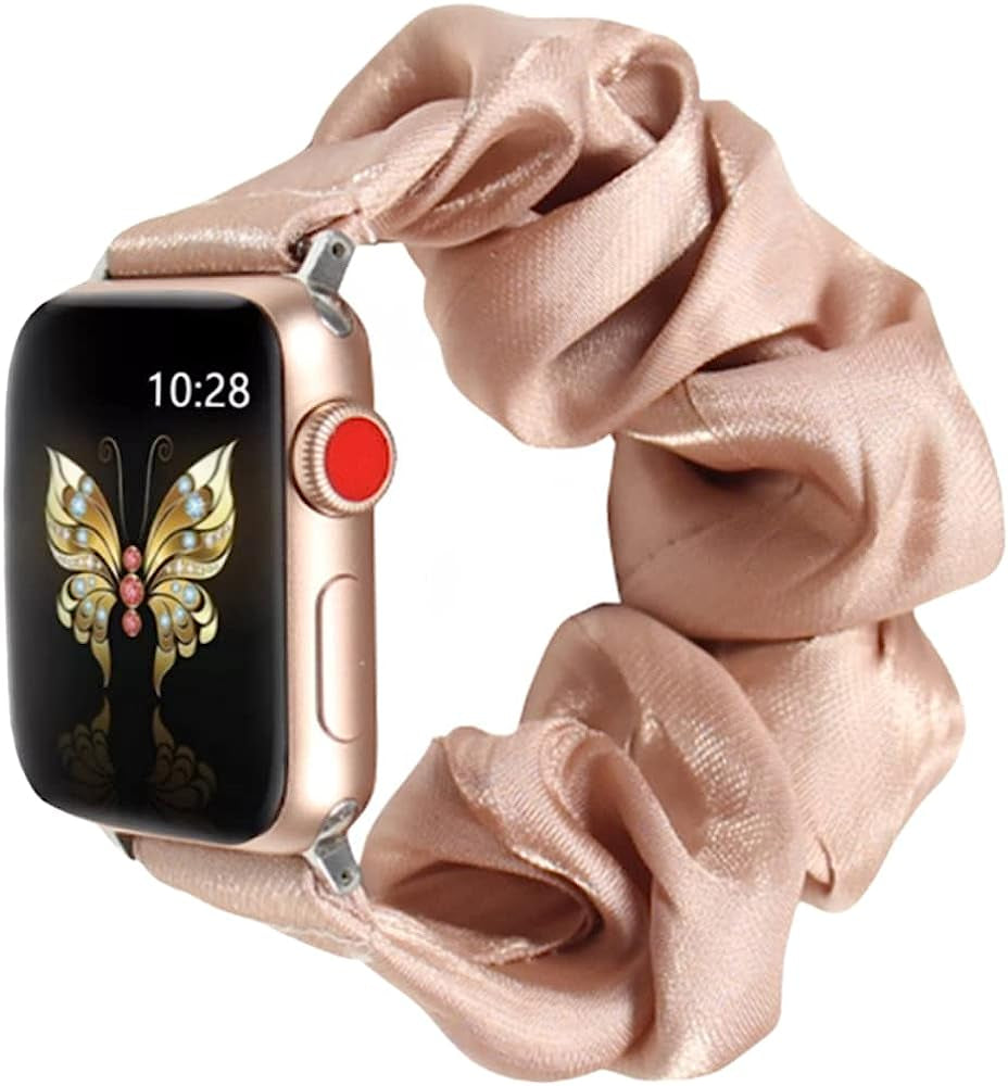 Tomcrazy Scrunchie Elastic Watchband for Apple Watch Band Series 8 7 6 5 4 3 2 1 SE Ultra, Watch Band for Iwatch 49Mm 45Mm 41Mm 38Mm 40Mm 42Mm 44Mm Strap Bracelet  Ruidou Technology Co Ltd Dark khaki 41mm/40mm/38mm 