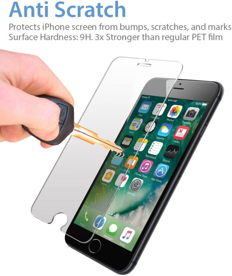 Voxkin [2 Pack - 4.7" Screen] Iphone 6, 6S, 7 and 8 Tempered Glass Screen Protector Shield - 0.33Mm Thick Guard & Protect from Crash - anti Scratch Bubble Free Ultra Resistant & Shatter Proof  Voxkin   