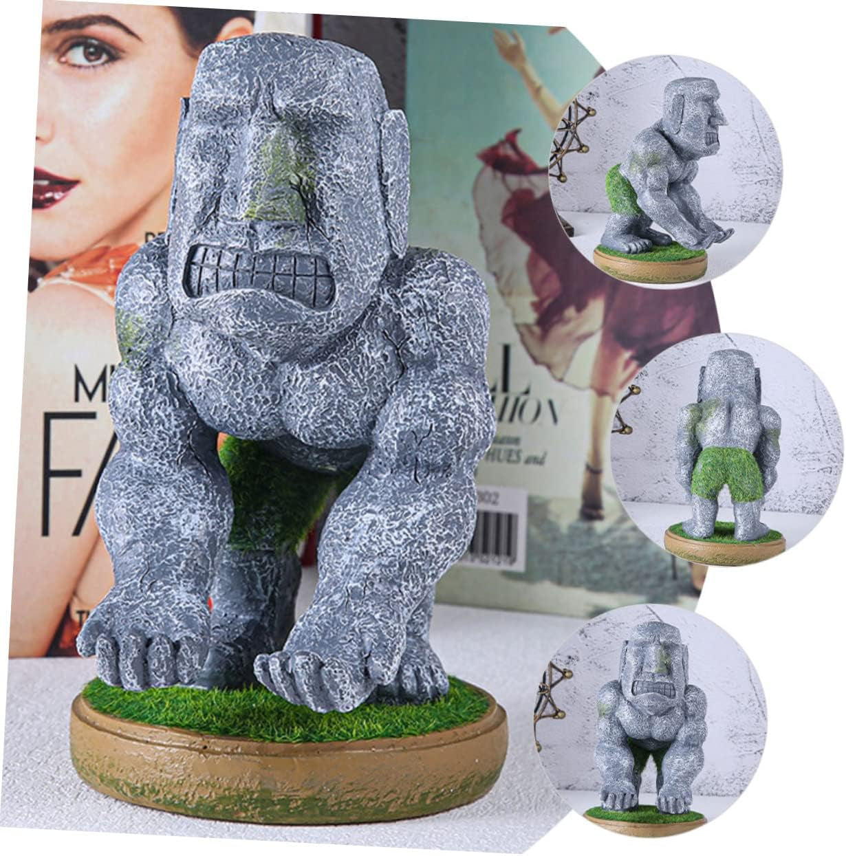 Cabilock 2Pcs Controller Smartphones Ornament Game Gaming Decor Unique Monolith Phone Head Headphone Moai All Accessories Decorative Handle Craft Wear-Resistant Accessory Novel Cell Stone  Cabilock   