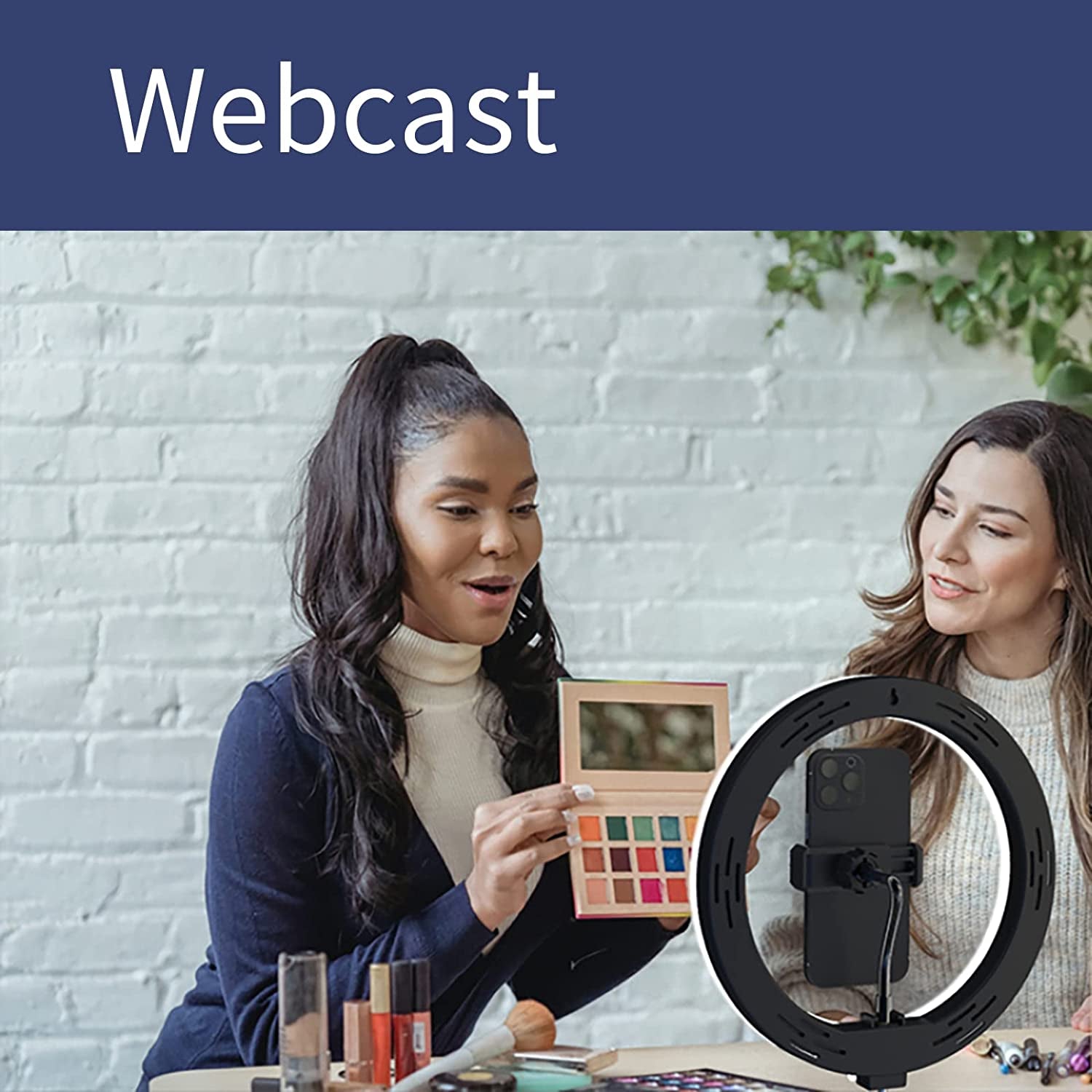 Imuviy Selfie Ring Light Set with Tripod Stand and Adjustable Cell Phone Holder for Live Stream or Diammable Desk Makeup Ring Light Kit Mini Led Camera Ringlight for Youtube Videos Photography  imuviy   