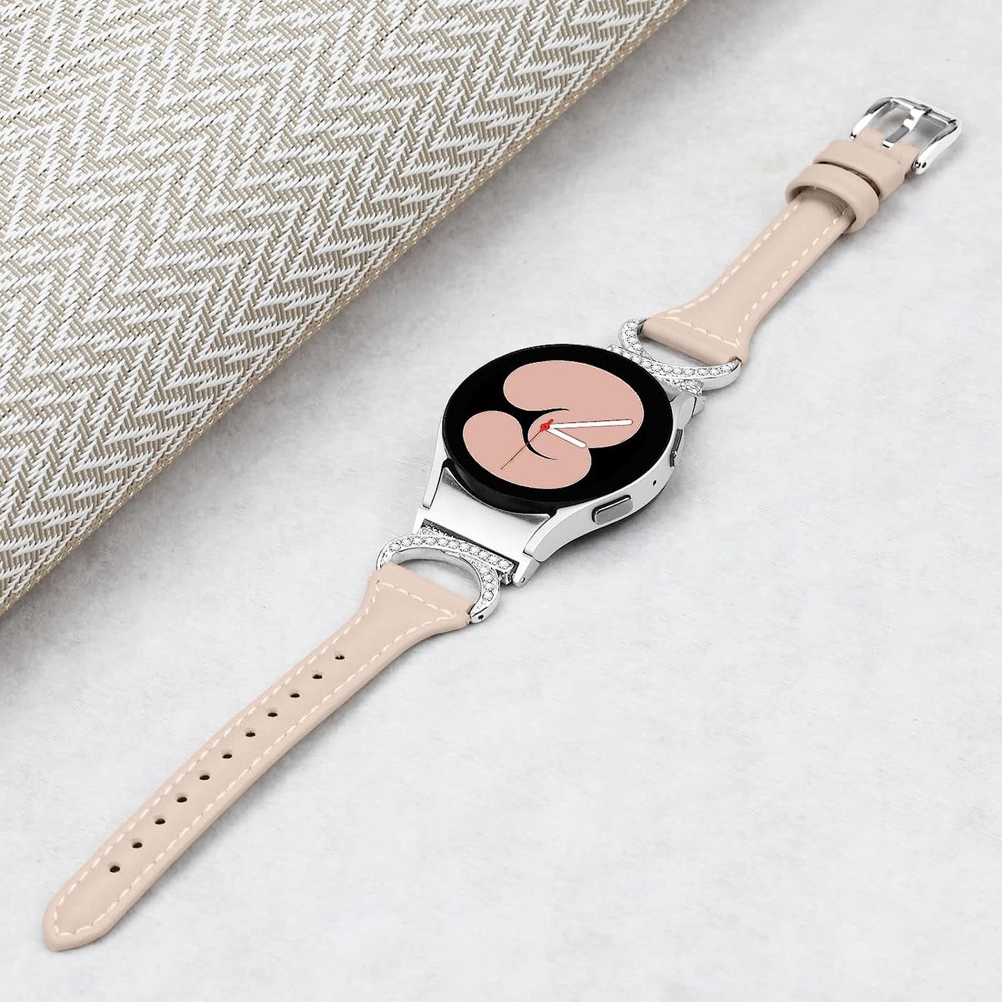 Wrist Strap for Samsung Galaxy Watch 5/Samsung Galaxy Watch 4 Smart Watch Bands for Women, Replacement Leather Watch Band Compatible for Samsung Galaxy Watch 5/Samsung Galaxy Watch 4 Genuine Leather Wristband Bracelet  FitTurn   