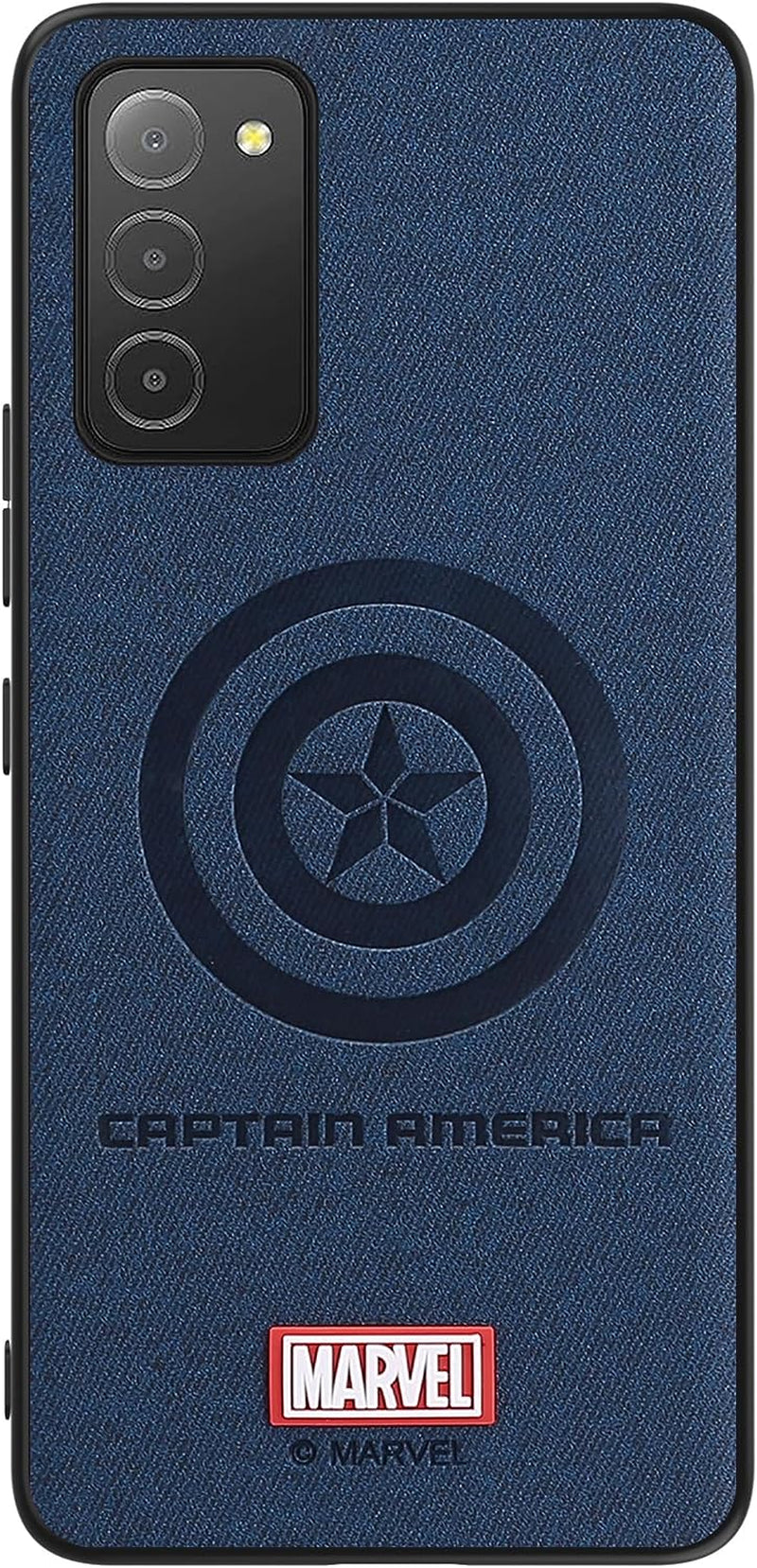 IRON SPIDER Case for Galaxy A12, with Marvel Character Samsung A12 Leather Case, A-BLACK  IRON SPIDER Captain-Blue Galaxy A03S 5G (Mobile Phone Length 166Mm) 