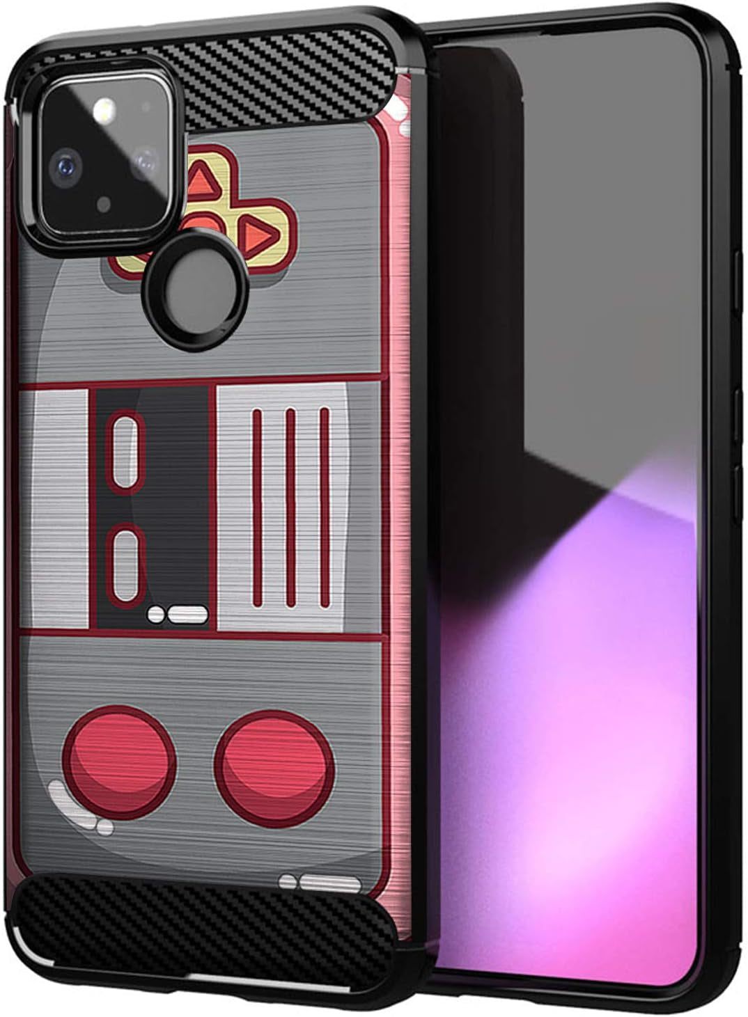 Casesondeck Case Compatible with [Google Pixel 4A 5G (2020)] Pictorial Patterned TPU Design Case Flexible Slim and Elegant (Astronaut)  Cases on Deck Retro Controller  