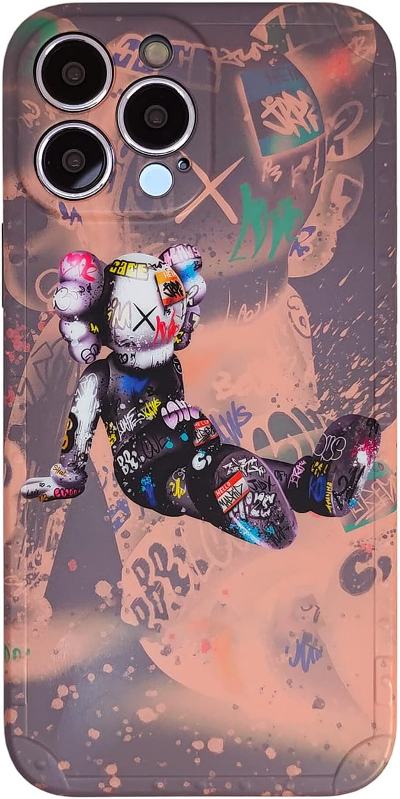 DOWINTIGER Iphone 14 plus Case Graffiti Street Fashion for Boys Kids Teens, Cartoon Hip Hop Anime Character Shockproof TPU and IMD Protection Designer Case for Iphone 14 Plus  DOWINTIGER Imd Graffiti Iphone 14 Pro 