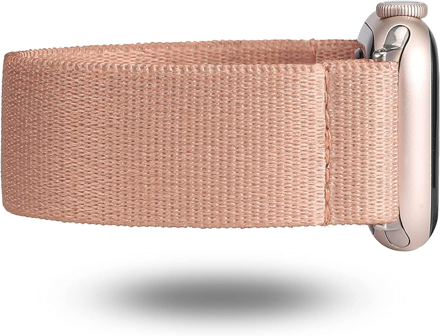 TOYOUTHS Elastic Band Compatible with Apple Watch Band Scrunchies Stretchy Solo Loop 41Mm/40Mm/38Mm Soft Nylon Strap Replacement Wristband for Iwatch Series 8/7/SE/6/5/4/3/2/1, Black/Gold/Blue, S  TOYOUTHS   