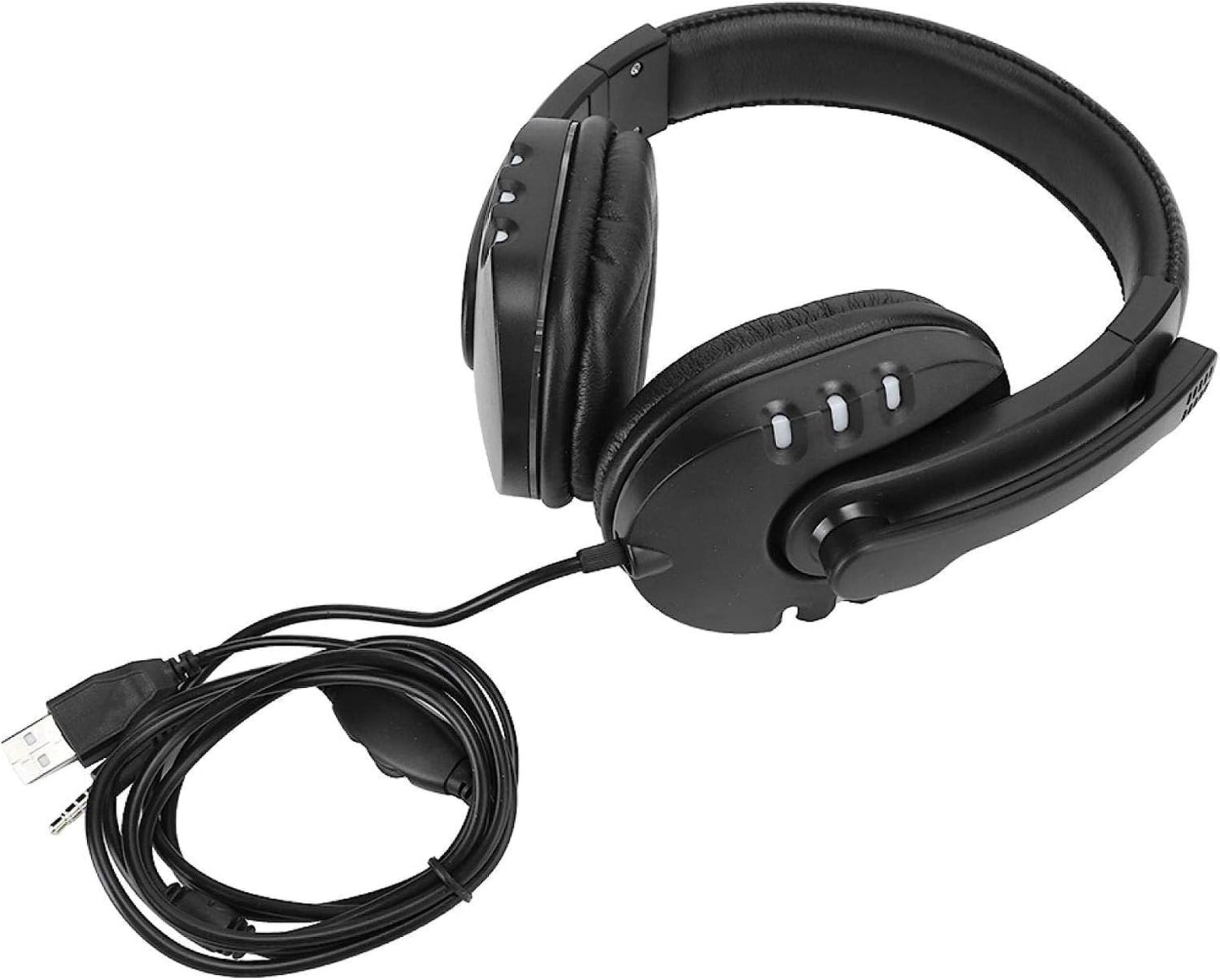 Pelnotac Gaming Headset with Microphone， Head‑Mounted Gaming Headphone Headset，Gaming Headset， LED Light Accessory 3.5Mm+Usb ，For Laptops,Smartphone,Computer  Pelnotac   