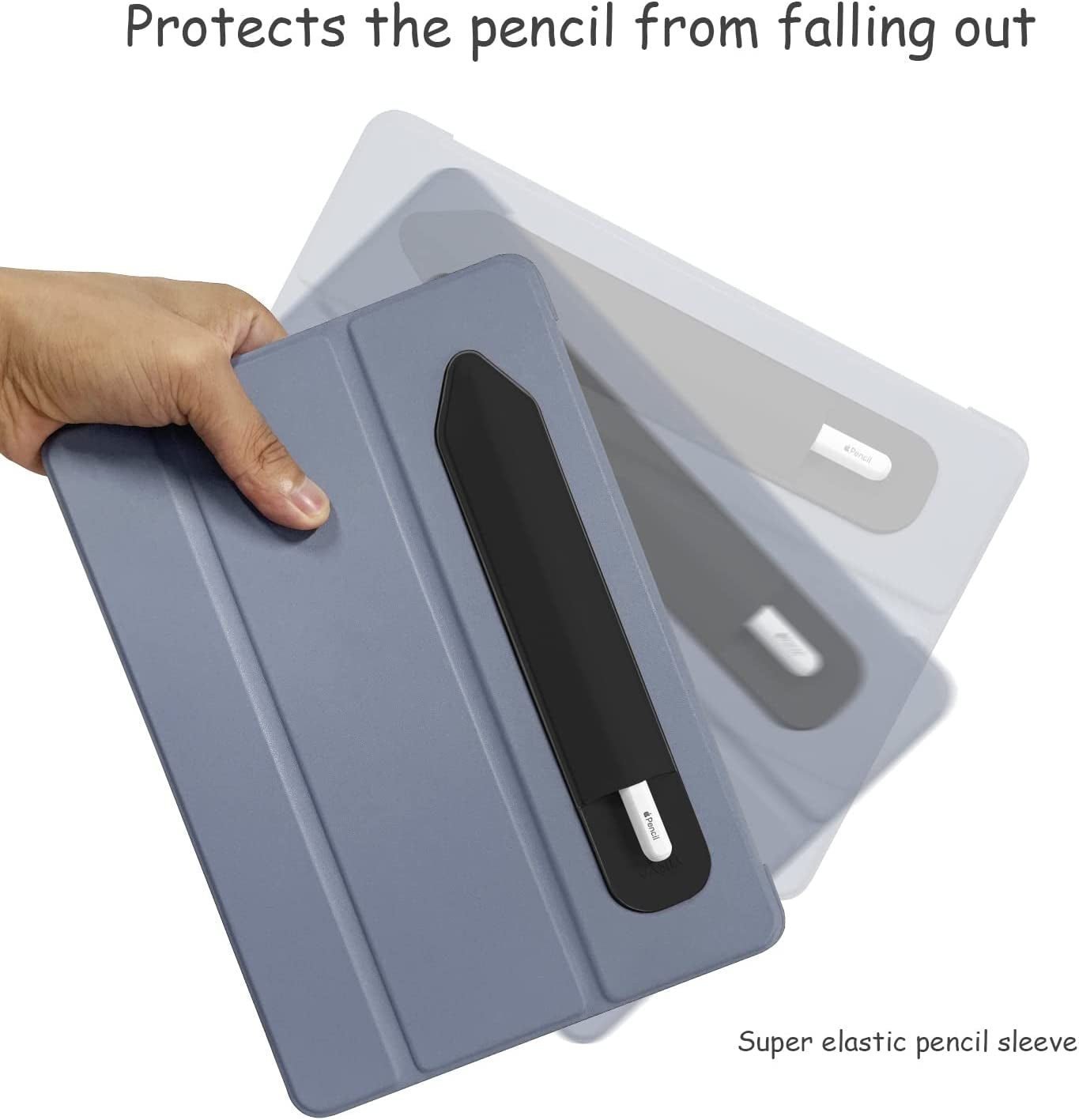 YINVA Pencil Holder Compatible with Apple Pencil 2Nd Generation and 1St Gen, Elastic Pencil Pouch Accessories Design for Ipad and Stylus (Black)  YINVA   