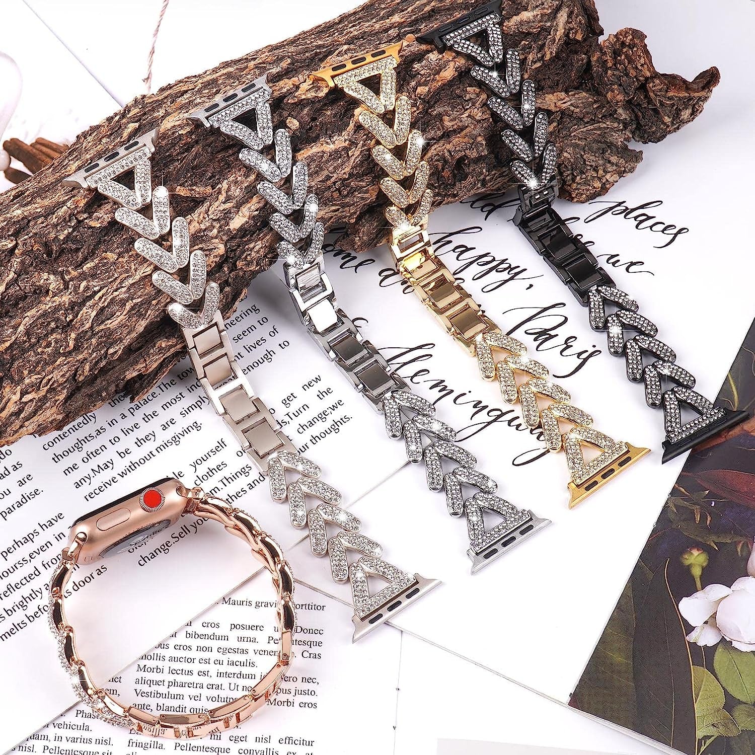 Add Bling to Your Watch with Our Metal Diamond Band - Compatible with Apple Watch Series 8/7/6/5/4/3/2/1/Se/Ultra- Shiny and Stylish for Women in Sizes 38Mm 40Mm 41Mm 42Mm 44Mm 45Mm 49Mm  Dnoivr   