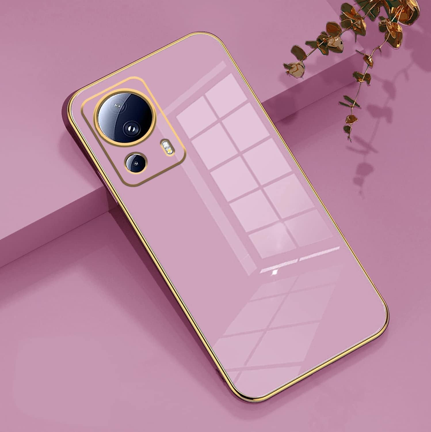 Jancyu Compatible with Xiaomi 13 Lite Case Silicone White, Slim Xiaomi 13 Lite Pro Phone Case Protective Cover Shockproof for Women Girls (Pink)  Jancyu   