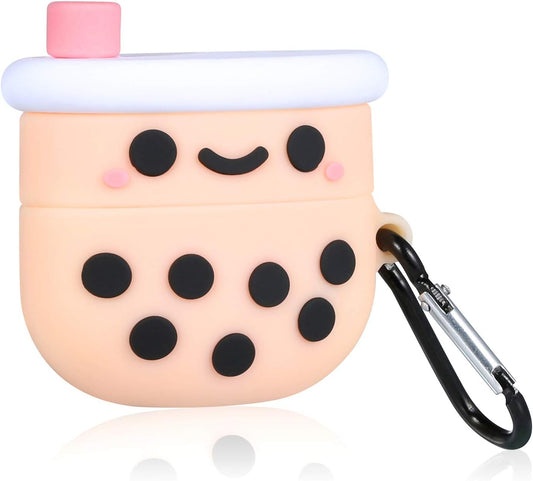 Oqplog for Airpod Pro 2019/Pro 2 Gen 2022 Case - Smile Milk Tea, Food Design Cute 3D Cartoon Funny Kawaii for Airpods Pro Soft Silicone Cover Cool Air Pods Pro Cases for Girls Women Boys Girly Teen  xiaoshudian01   