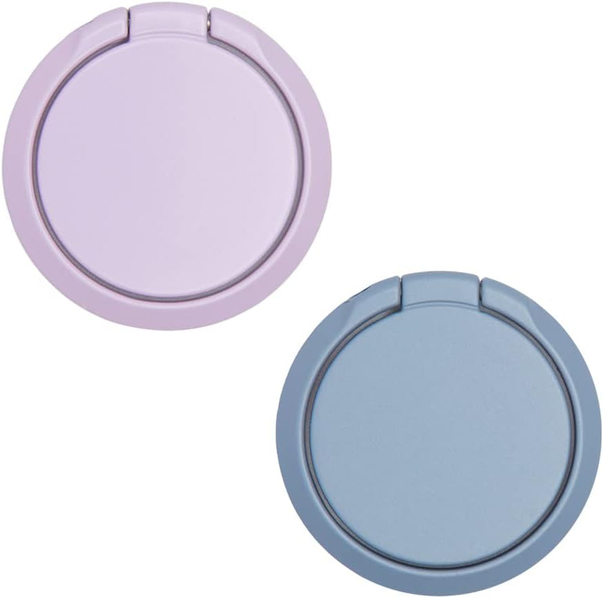 Cell Phone Ring Holder for Hand, Phone Back Ring Grip for Finger and Case (Black)  SUNURS Purple + Sierra Blue  