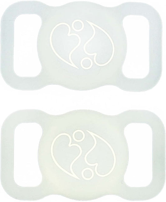 Abiwares Apple Airtag Case for Pets 2Pk Glow in the Dark Apple Airtag Case - Airtag Case for Collars, Backpacks, Luggage Anything with a Strap - GPS Tracker Case - Dogs Cats Pets Tracker Holder  AbiWares   