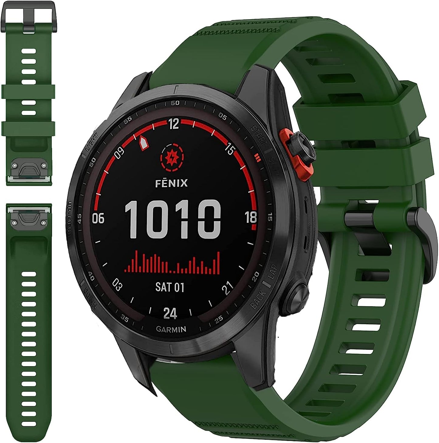 Miimall Compatible for Garmin Fenix 7S 20Mm Watch Band, Soft Silicone Strap Flexible Sport Women Man Easy-Fit Waterproof Replacement Band for Garmin Fenix 7S/7S Solar/7S Sapphire Solar/6S/5S(Cream)  Miimall Green  