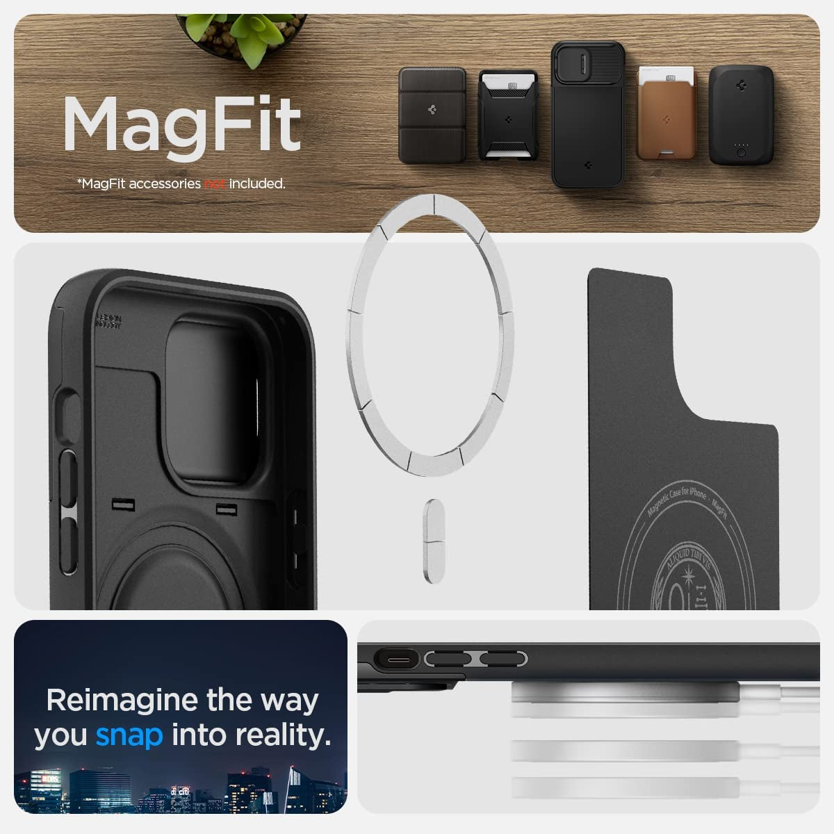 Spigen Optik Armor (Magfit) Compatible with Magsafe Designed for Iphone 14 Pro Case (2022) - Black  Spigen   