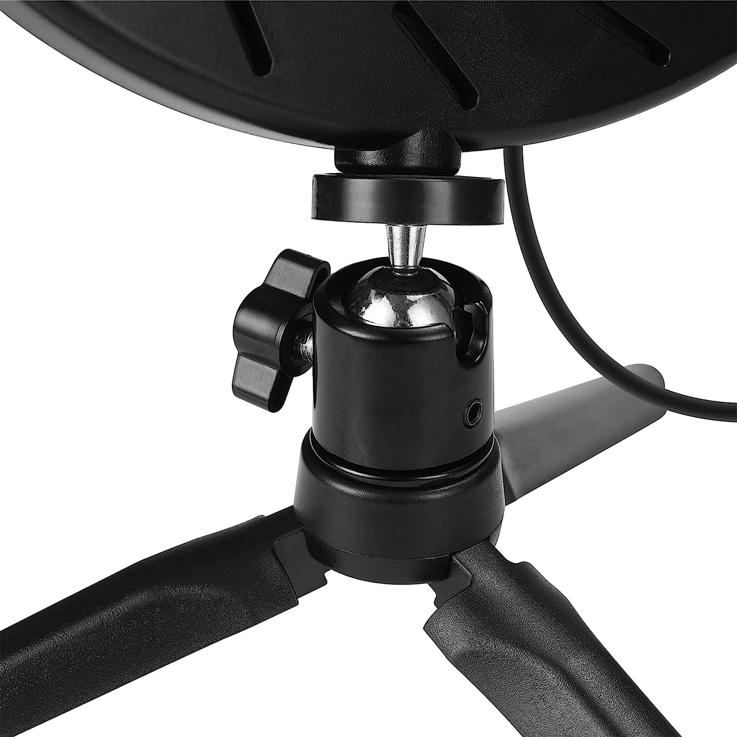 Globe Electric 13338 10'' Ring Light with Tripod Stand, LED Integrated Circle Light with Phone Holder for Live Stream/Makeup/Youtube Video/Tiktok, Compatible with All Phones, Adjustable Height  Globe Electric   